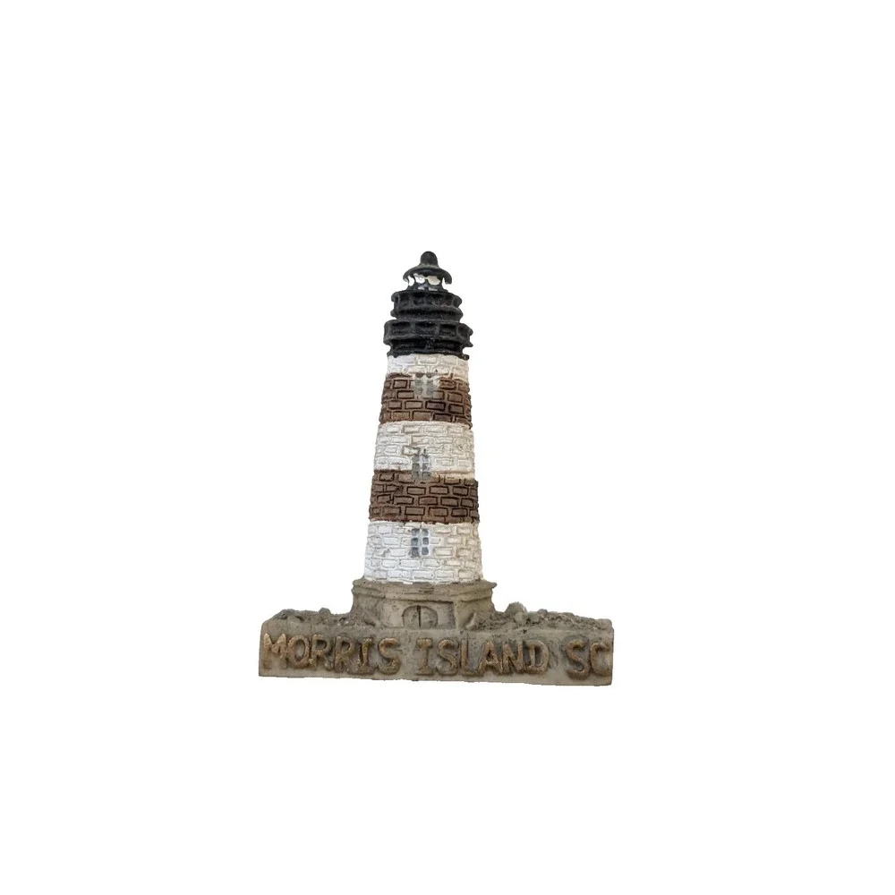 Morris Island Lighthouse SC South Carolina Souvenir Fridge Magnet 3D Charleston